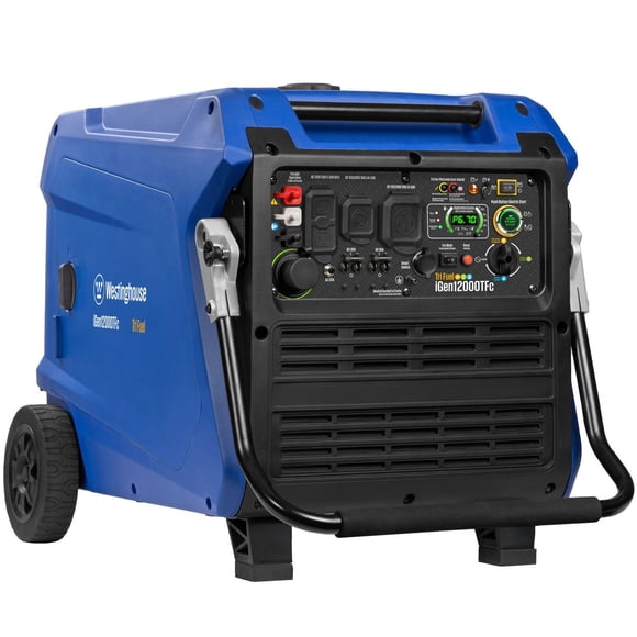 Westinghouse 12,000-Watt Remote Electric Start Tri Fuel Gas, Propane, Natural Gas Powered Inverter Generator with CO Sensor