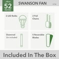 thumbnail image 12 of Hunter 52" Swanson Indoor Ceiling Fan with Bowl LED Light and Pull Chain, 12 of 12