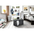 thumbnail image 12 of Seville Classics Foldable Storage Bench Ottoman with Handles (Modern Gray),  30" W x 15.7" D x 15.7" H, 12 of 14
