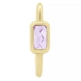 thumbnail image 2 of Oval Hoop Amethyst Earrings in 14K Gold, 2 of 6