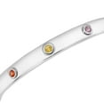 thumbnail image 3 of Multi Gemstone Sapphire Bangle Bracelet Set in Sterling Silver, 3 of 4