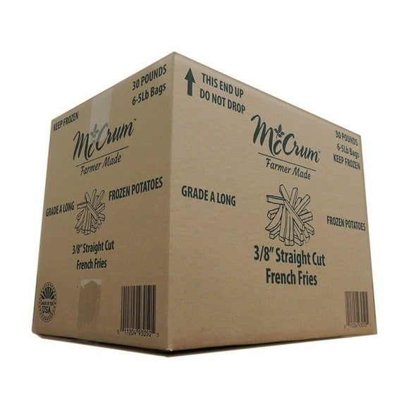 McCrum 3/8" Long Straight Cut French Fries 30 lbs.