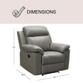 thumbnail image 6 of Manhattan 3-Piece Top-Grain Leather Reclining Set, 6 of 19