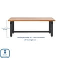 thumbnail image 5 of Seville Classics UltraHD Height Adjustable Workbench, 72" W x 25" D x 28.5”- 42” H, 5 of 20