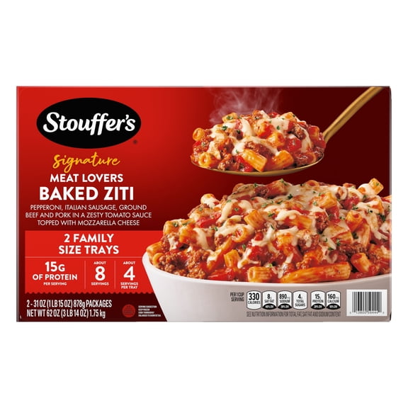 Stouffer's Signature Meat Lovers Baked Ziti, 31 oz., 2 pk.