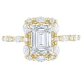 thumbnail image 2 of 1.60 CT.T.W. Emerald, Marquise, and Round Cut Lab Created Diamond Ring in 14K Gold, 2 of 6