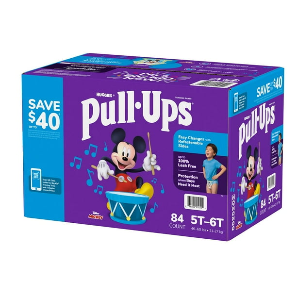 Pull-Ups Boys Potty Training Pants 5T-6T, 84 Count