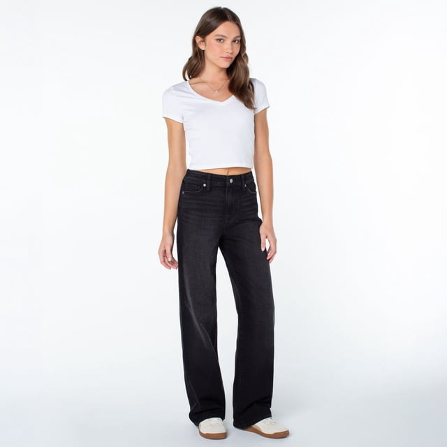 BCBG Generation Women's Baggy Wide Leg Jean