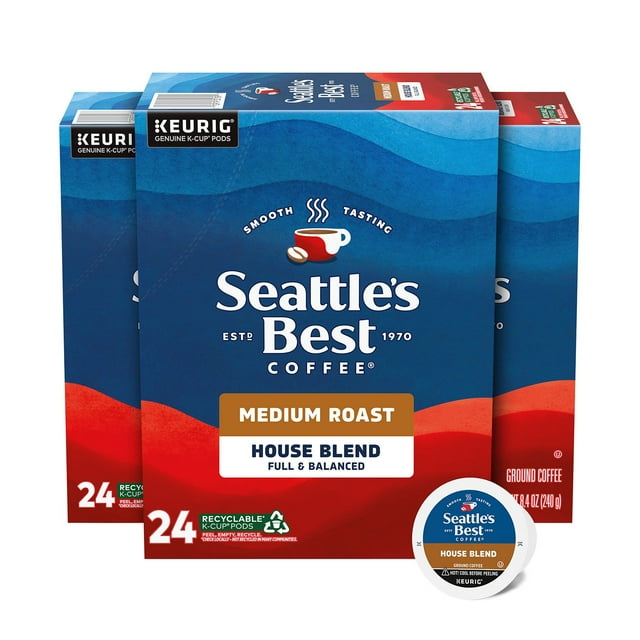 Seattle's Best Coffee Medium Roast K-Cup Coffee Pods, House Blend, 72 ct.