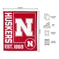 thumbnail image 3 of Logo Brands Nebraska Cornhuskers 60"x70" Super Plush Blanket, 3 of 6