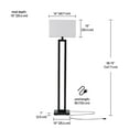 thumbnail image 3 of Globe Electric D'Alessio Floor Lamp in Matte Black with Linen Shade and LED Bulb, 3 of 9