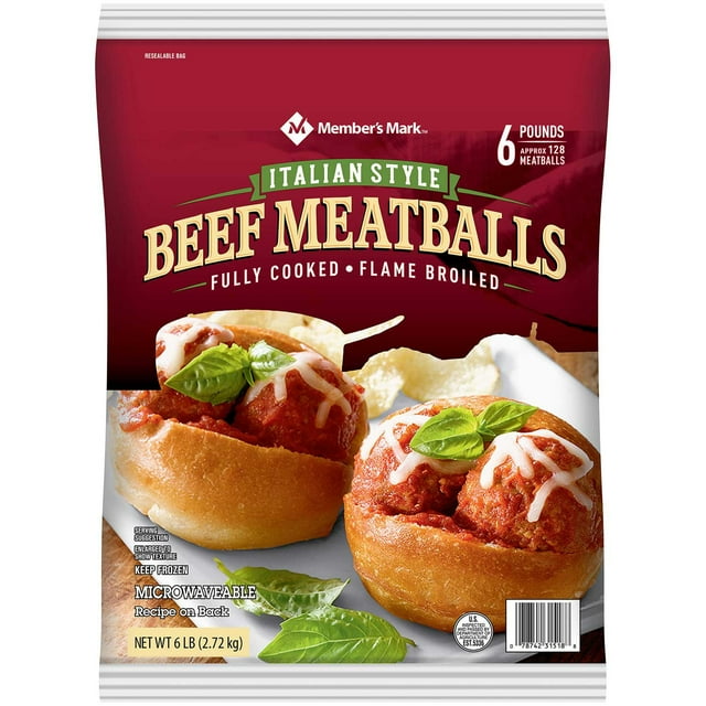 Member's Mark Italian Style Beef Meatballs, Frozen (6 lbs.)