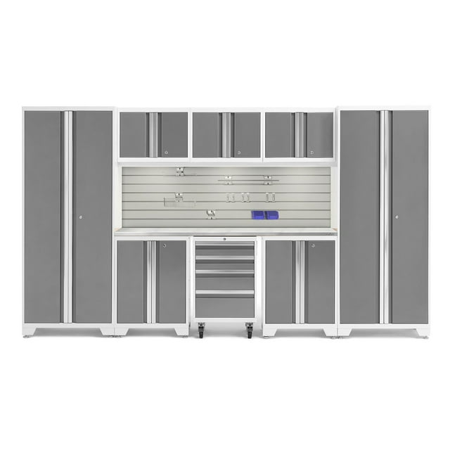 NewAge Products Bold Series 9 Piece Cabinet Set, 132" W x 18" D x 76.75" H
