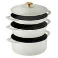 thumbnail image 4 of Tramontina 4-Piece Stackable Enamel Cast Iron Cookware Set (Choose Color), 4 of 15