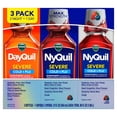 thumbnail image 1 of Vicks DayQuil & NyQuil Severe Cold & Flu Relief Liquid, Berry, 12 fl. oz., 3 pk., 1 of 9