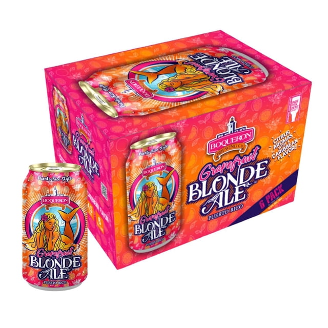 Boquerón Grapefruit Blonde Ale Beer, 12 fl. oz. can, 6 pk.