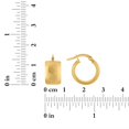 thumbnail image 5 of High-Polish Huggie Hoop Earrings in 18K Gold, 5 of 6