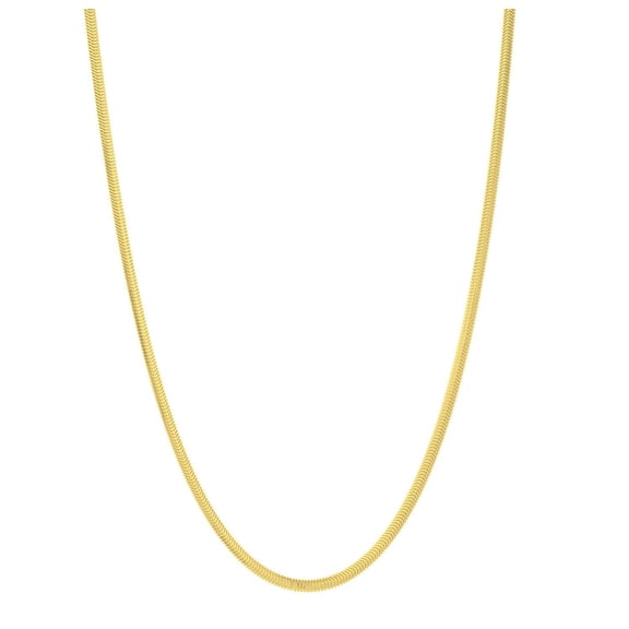 Oval Snake Necklace in 14K Yellow Gold