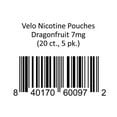thumbnail image 1 of Velo Oral Tobacco Nicotine Pouches, Dragonfruit, 7 mg., 20 ct., 5 pk., 1 of 1