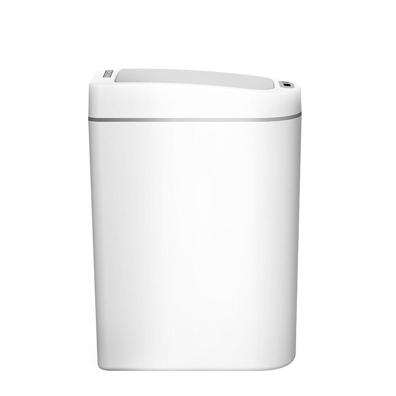 Nine Stars 2-Pk. 1.85G Plastic Motion Sensor Trash Cans, White