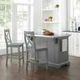 thumbnail image 2 of Crosley Furniture Julia Stainless Steel Top Island With Back Stools, Assorted Colors, 2 of 14