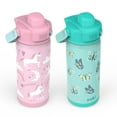 thumbnail image 3 of Zak Designs 14-oz. Stainless Steel Double Wall Beacon Straw Bottle for Kids, 2-Piece Set (Choose Color), 3 of 9