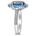 thumbnail image 4 of Blue and White Topaz Cocktail Ring in Sterling Silver, 4 of 6