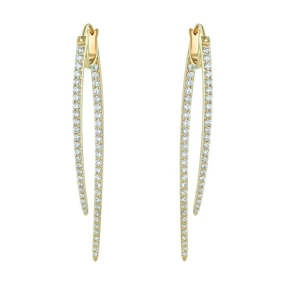 1.50 CT. T.W. Double Drop Diamond Earrings in 14K Gold