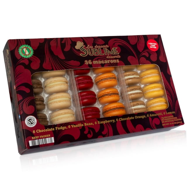 Sublime Desserts Macarons Assorted Flavors, Frozen, 36 ct.