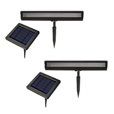 Deck Impressions Solar Integrated LED Landscape Wall Wash Spot Lights, 2-Pack