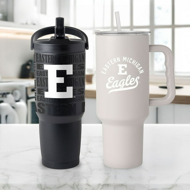 Logo Brands Eastern Michigan Eagles Stainless Steel Tumbler Set