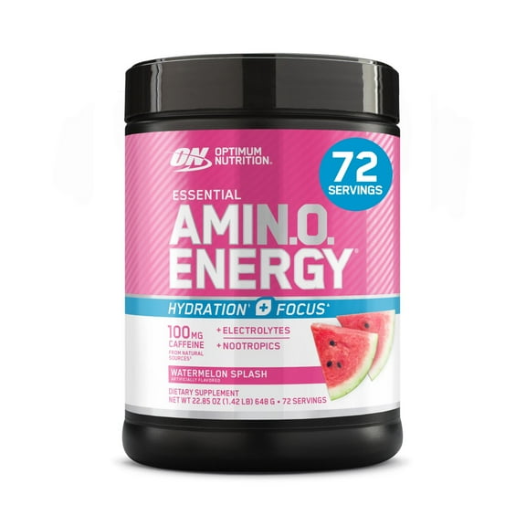 Optimum Nutrition, Amino Energy + Focus, Pre-Workout, Watermelon, 1.42 lbs.
