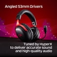 thumbnail image 3 of HyperX Cloud III S – Wireless Gaming Headset for Multi-Platform, 2.4GHz, Bluetooth, Battery Life up to 120 Hours 2.4GHz / 200 Hours Bluetooth, 53mm Angled Drivers, 10mm Detachable Mic – Black/Red, 3 of 7