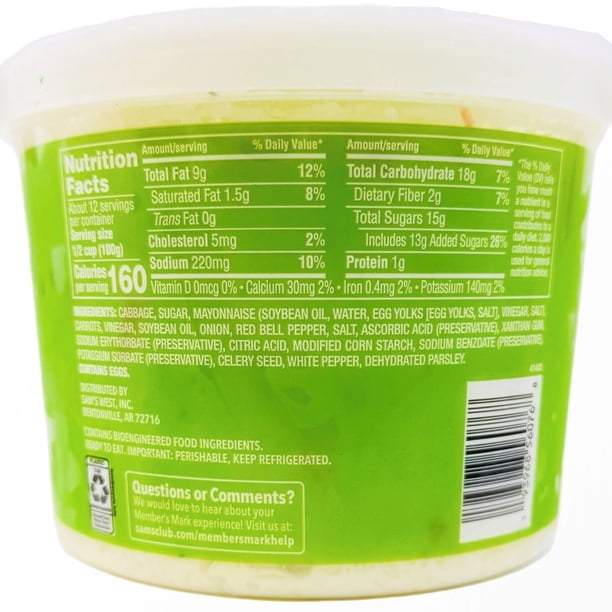 sam's club coleslaw dressing Member's Mark Homestyle Coleslaw, 44 oz