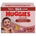 thumbnail image 1 of Huggies Nourish Baby Wipes, Cocoa & Shea Butter, 10 pk., 640 Wipes, 1 of 3