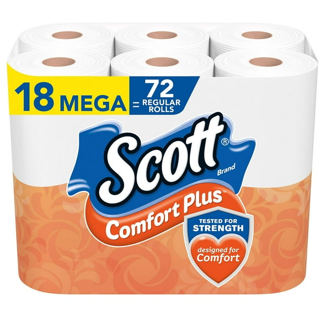 Scott ComfortPlus 1-Ply Toilet Paper 18 rolls, 425 sheets/roll