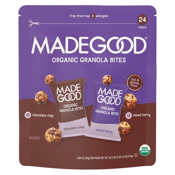 MadeGood Mixed Berry & Chocolate Chip Granola Minis, 24 pk.