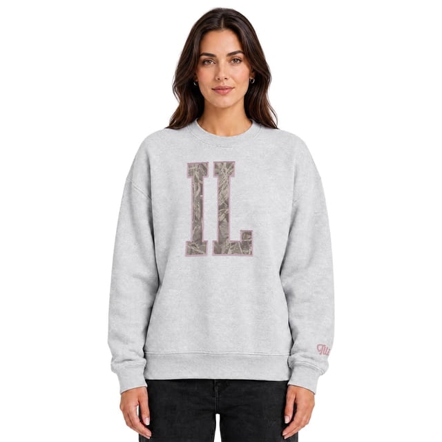 State of Mine Women's Camo Letters State Sweatshirt