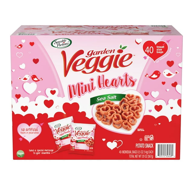 Garden Veggie Snacks Mini Hearts, 0.5 oz., 40 pk.