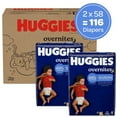 thumbnail image 4 of Huggies Overnites Nighttime Baby Diapers, Sizes 3-7, 4 of 14