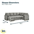 thumbnail image 3 of Serta Ellington Sectional Sleeper Sofa, 3 of 10