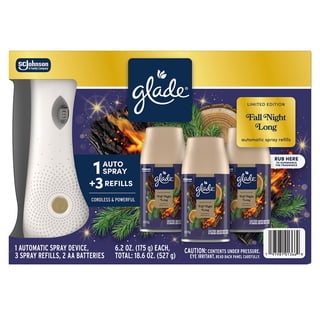 Glade Automatic Spray Refill, Air Freshener, Fall Night Long, 1 Device + 3 Refills, 6.2 oz. each