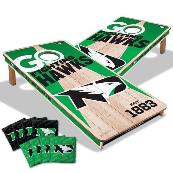 YouTheFan North Dakota Fighting Hawks 2'x4' Cornhole Board Set