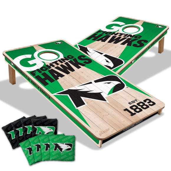 YouTheFan North Dakota Fighting Hawks 2'x4' Cornhole Board Set
