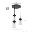 thumbnail image 4 of Hunter Devon Park with Clear Glass Ceiling Light Fixture, 4 of 9