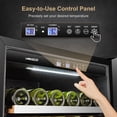 thumbnail image 3 of Lanbo 24 Inch 153 Bottle Wine Cooler Seamless Stainless Steel Door, 3 of 9