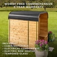 thumbnail image 2 of Backyard Discovery 2-4 Person Cedar Outdoor Cube Sauna with Electric Heater & Porch, 2 of 12