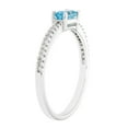 thumbnail image 3 of Baguette Cut Gemstone and 0.10 CT. T.W. Diamond Ring in 14K Gold, 3 of 4