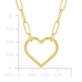 thumbnail image 3 of Open Heart Paperclip Chain Pendant Necklace in 14K Gold, 3 of 10