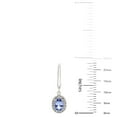 thumbnail image 3 of Oval Cut Genuine Gemstone and 0.16 CT. T.W. Diamond Dangle Earrings in 14K Gold, 3 of 5